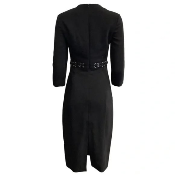 Michael Kors Collection Black Dress Silver Grommets 8 - Picture 2 of 5